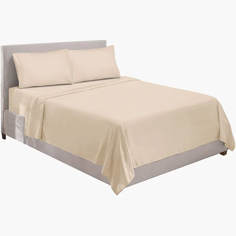 

Comfortable Fitted Flat Sheet + Pillowcase Mattress Cover Comforter Bedding Set Bed Set Full Queen King Size