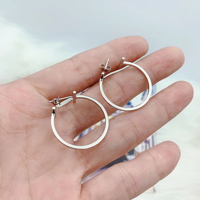 100% логотип S925 стерлингового серебра серьги серебро Цвет высокое качество для