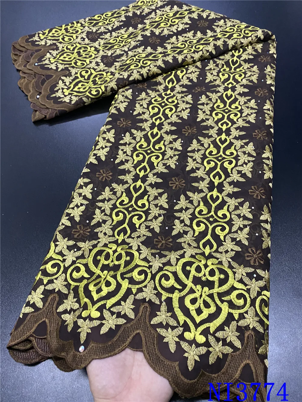 NIAI вышитые бархатные кружевные ткани высокого качества Африканские кружева с