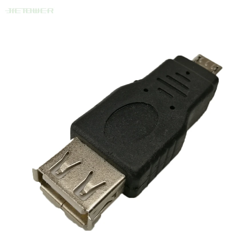 

100pcs/lot Black USB 2.0 A Female To Micro USB Male Plug OTG Host Adapter Converter Connector Up To 480Mbps for PC Laptop Phones