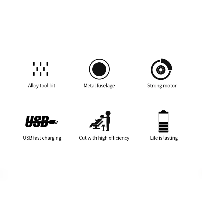 

USB T9 Hair Clipper Professional Electric hair trimmer Barber Shaver Trimmer Beard 0mm Men Hair Cutting Machine for men Cordless