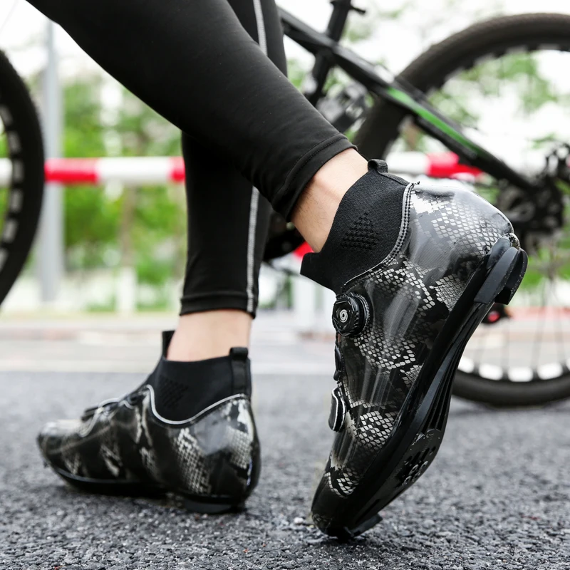 Jual Sepatu Bersepeda MTB Sepatu Bersepeda Balap Jalanan Berpengunci Otomatis Sepatu Flat Mtb High-Top Sneakers Sepeda Gunung Profesional