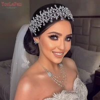 youlapan hp404 luxurious bridal headband wedding hairbands rhinestone wedding hair accessories bride hair tiaras and crowns