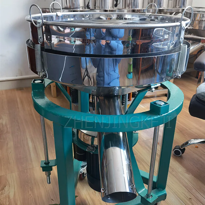 

220/380V Mobile Support Vibrating Screen High-Power Commercial Stainless Steel Metal Powder Food Electric Powder Sieving Machine