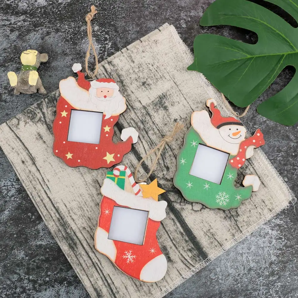 Новогодняя фоторамка Подвески Дерево Деревянные украшения праздничный декор