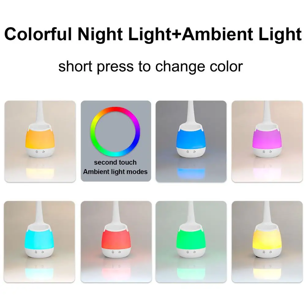 настольная лампа насСветодиодный светильник для учебы с держателем ручек