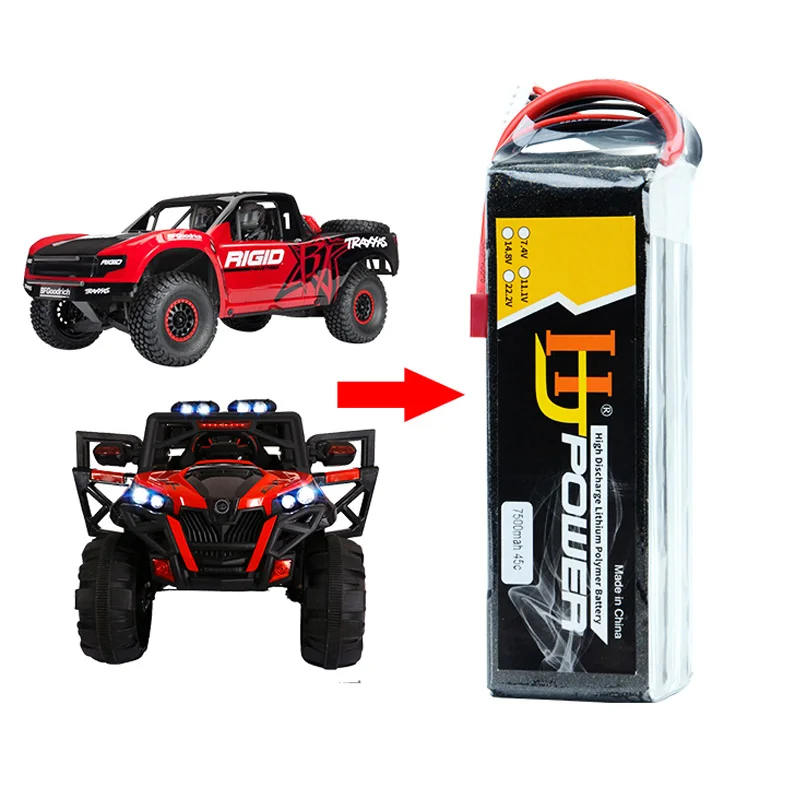 HJ 7 4 V 11 1 14 8 22 2 7500mAh 45C-90C RC 3s Lipo батарея для 1:10 TRX автомобиль Лодка Вертолет