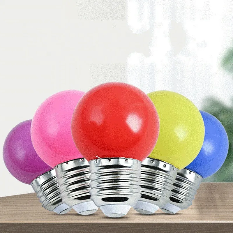 

10pcs Colorful Bulb LED Small Color Bulb 3w Outdoor Waterproof Mini Lantern Lamp Light E27 / B22 Bulb Pink Blue Decorative Bulb