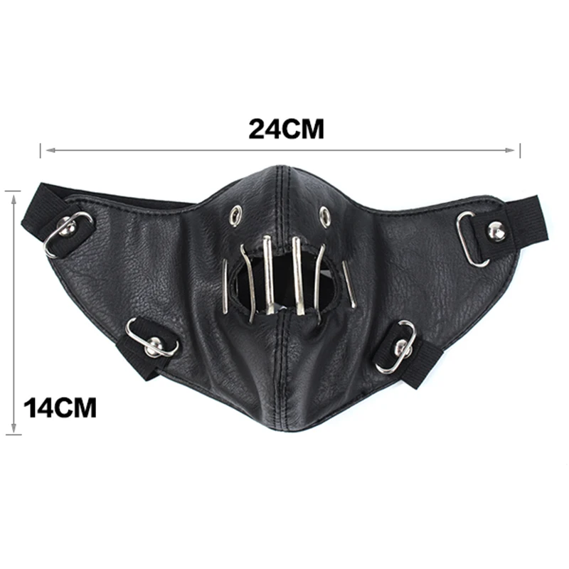 Fashion Motorcycle Punk Dust Masks Rivet Moto PU leather Riding Rocking Hip-hop For moto Coslplay motorcycle mask | Автомобили и