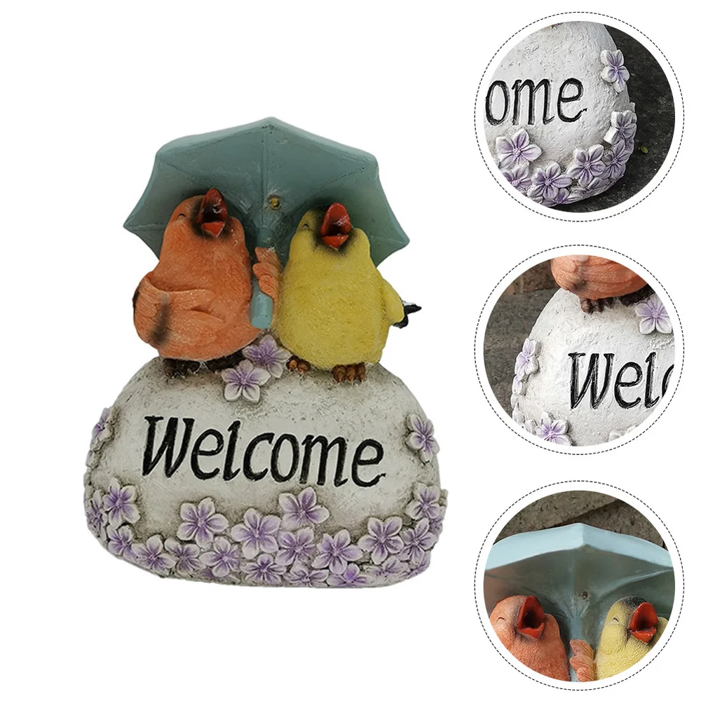 

1Pc Garden Decorative Bird Statue Solar Ornament Landscaping Artware Adornment