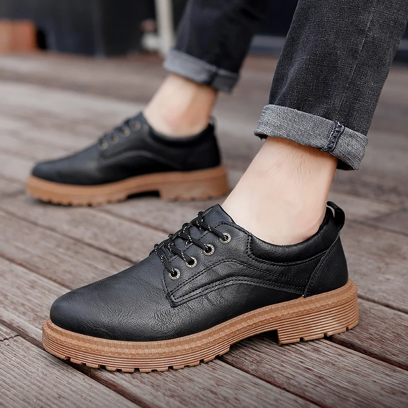 Мужская обувь коллекция 2019 года сезон осень Новинка британский стиль Bullock