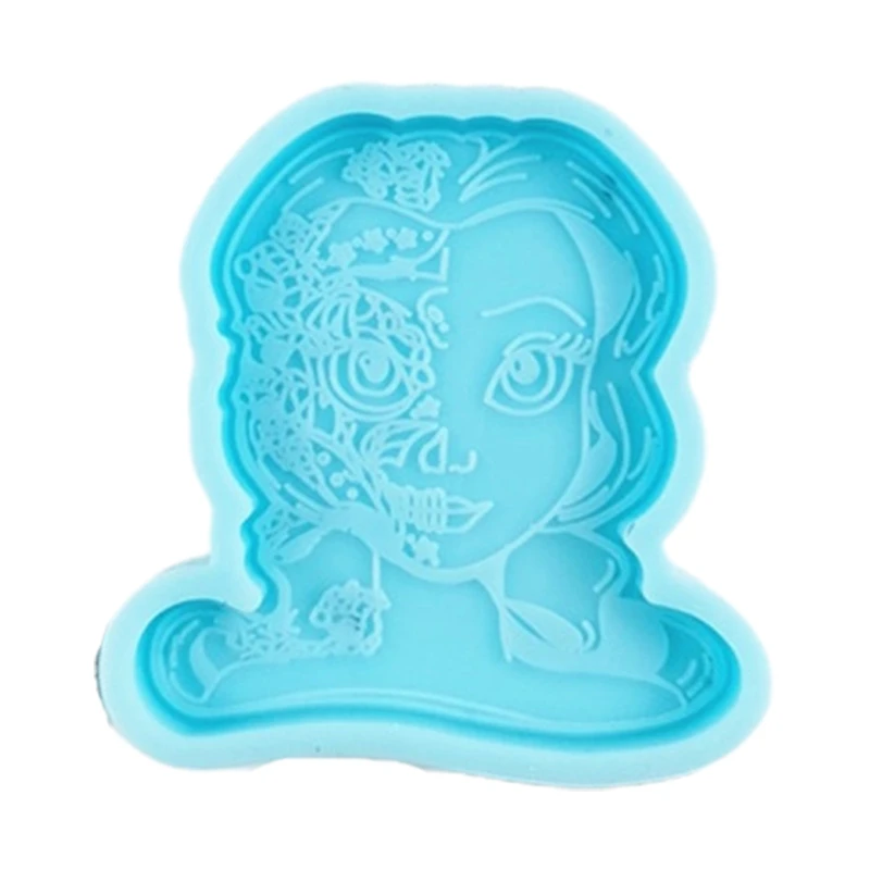 

Girls Mobile Phone Bracket Epoxy Resin Mold DIY Keys Decorations Silicone Mould C7AF