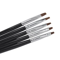 5 sizes professional acrylic nail art brush set perfect use for uv gel builder nal brushes free shipping