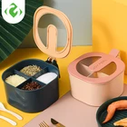 3 цвета Пластик Еда контейнер для приправы емкость для специй соль банки для специй кастрюля с крышкой и ложка Кухня банка для хранения-1 шт.