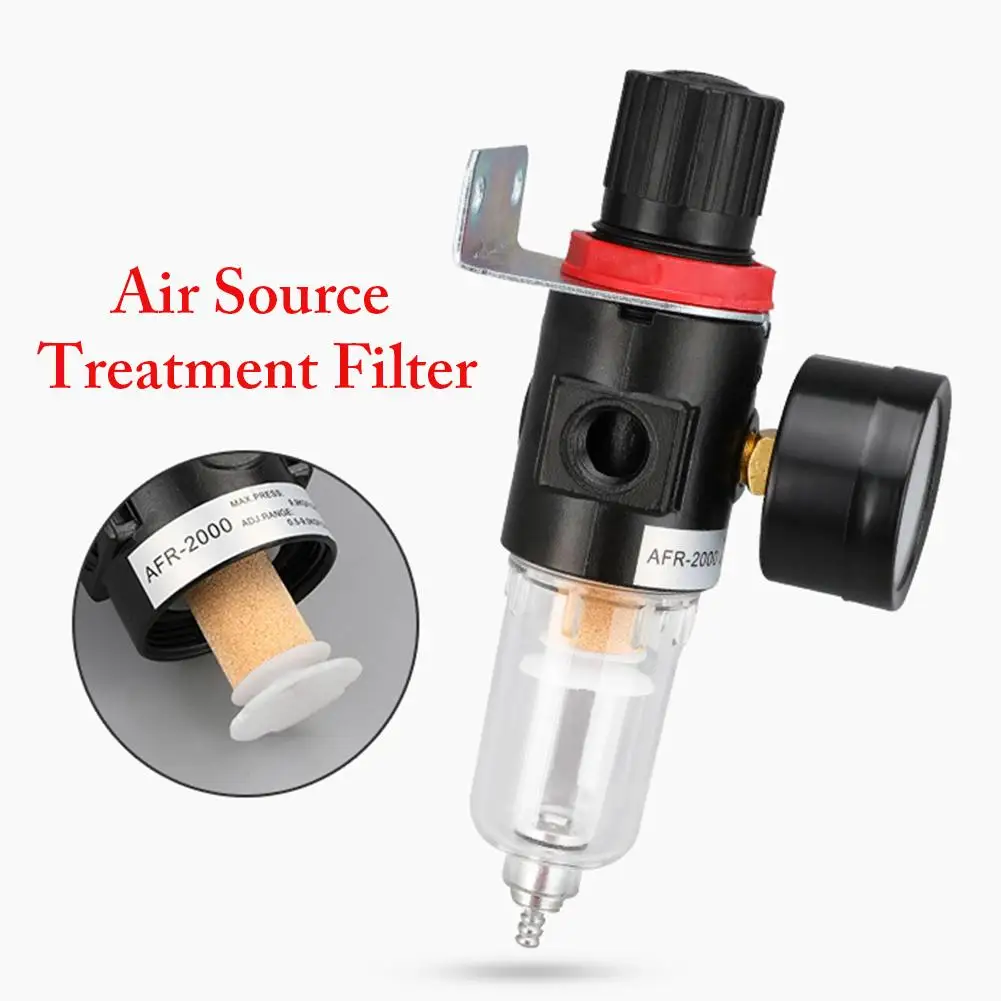 Airbrush Compressor AFC2000 AIR PRESSURE REGULATOR Gauge Water Oil Trap Moisture Filter AFR-2000 Separator |