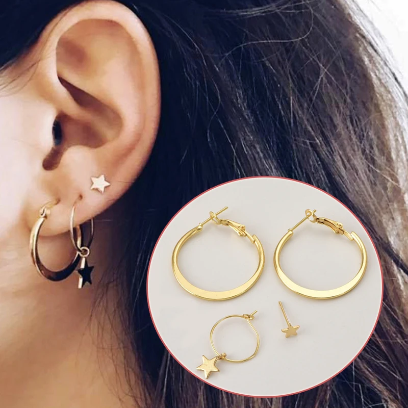 Гипоаллергенные серьги для девочек 4 шт./компл. уникальная Бесплатная доставка