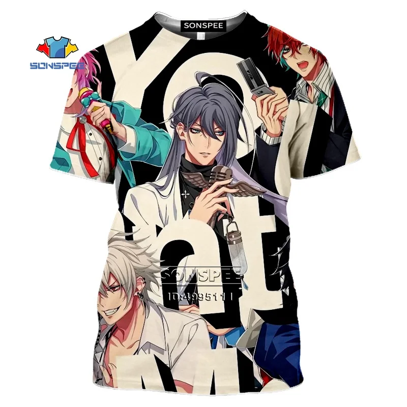 

SONSPEE Hypnosis Mic Division Rap Battle Men's T-shirt Buster Bros Yamada Ichiro Tshirt Women Summer Casual Harajuku Shirt Tops