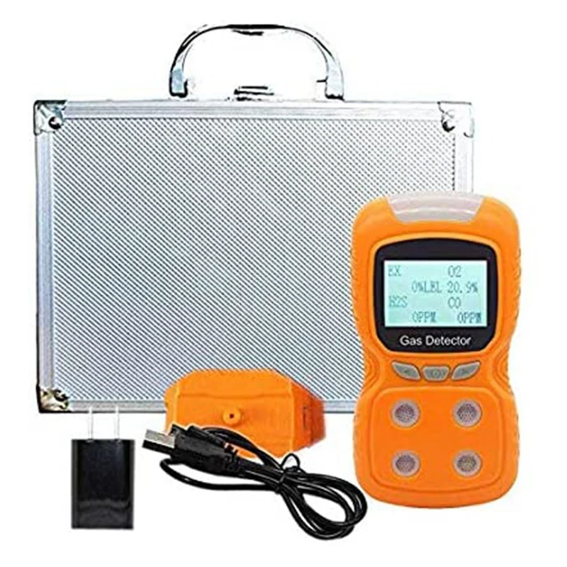 

PLT840 Four-In-One Gas Detector Combustible Oxygen Hydrogen Sulfide Carbon Monoxide Alarm EU Plug