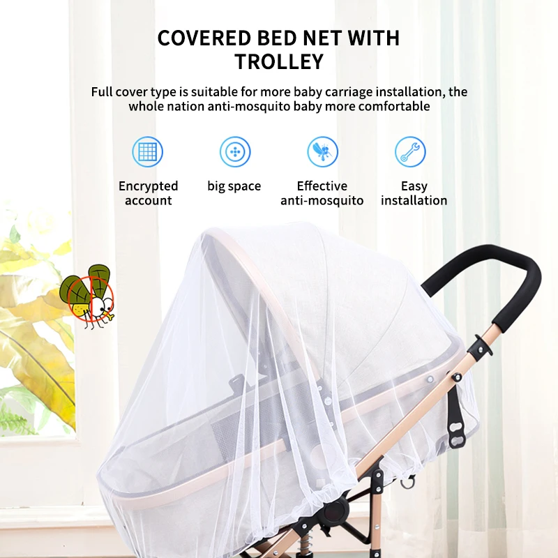 

Stroller Pushchair Pram Mosquito Fly Insect Net Mesh Buggy Cover For Baby Infant Baby Care Mosquito Fly Insect Net Baby Care