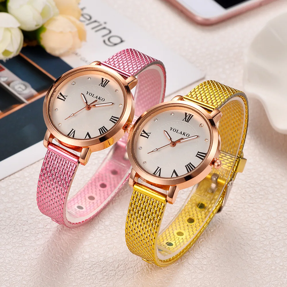 Модные высококачественные женские часы Студенческие Кварцевые креативные с