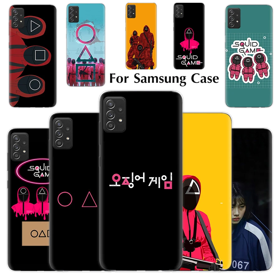 

Squid game TV 456 For Samsung A51 A71 A11 A12 A21S Case Transparent Cover For Galaxy A22 A31 A32 A42 A52 A72 Design Phone Shell