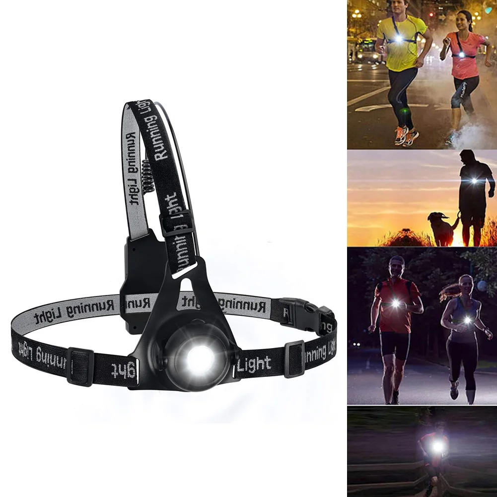 

Running Light Chest Lamp Body Backlight Adjustable Strap LED Waterproof USB Rechargeable With 3 Modes Fishing Light LED Light