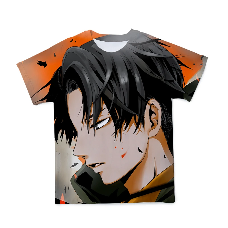 

2021 Summer Men's 3D New Japanese Anime T-shirt Clothing Attack Giant Characters Loose O-neck Short Sleeve Large Size 110-6 XL