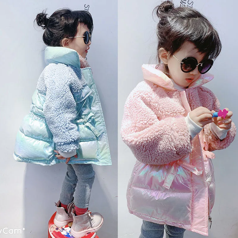 Детская зимняя куртка для маленьких девочек детские розовые парки зимние пальто