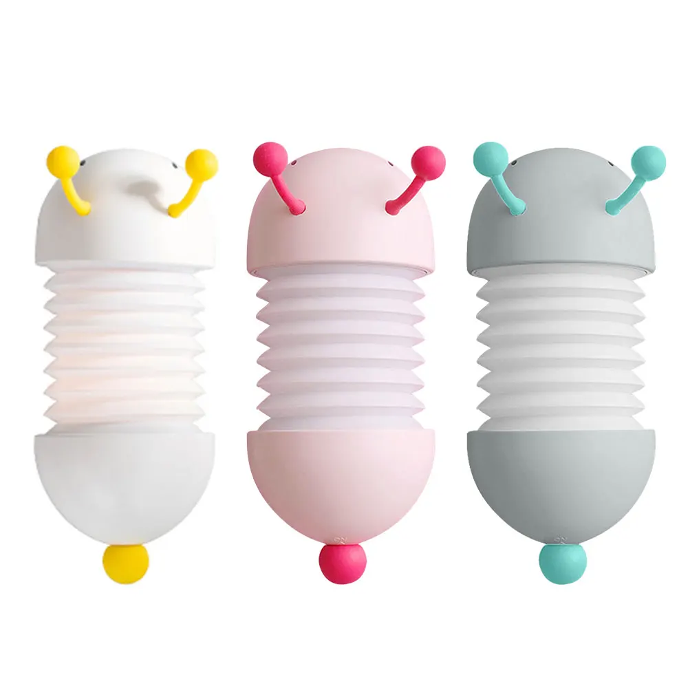 

LED Night Light Creative Caterpillar Shape USB Charging Magnetic Adsorption Wall Lamp Bedroom Lamp Toy Household Gadget Kid Gift