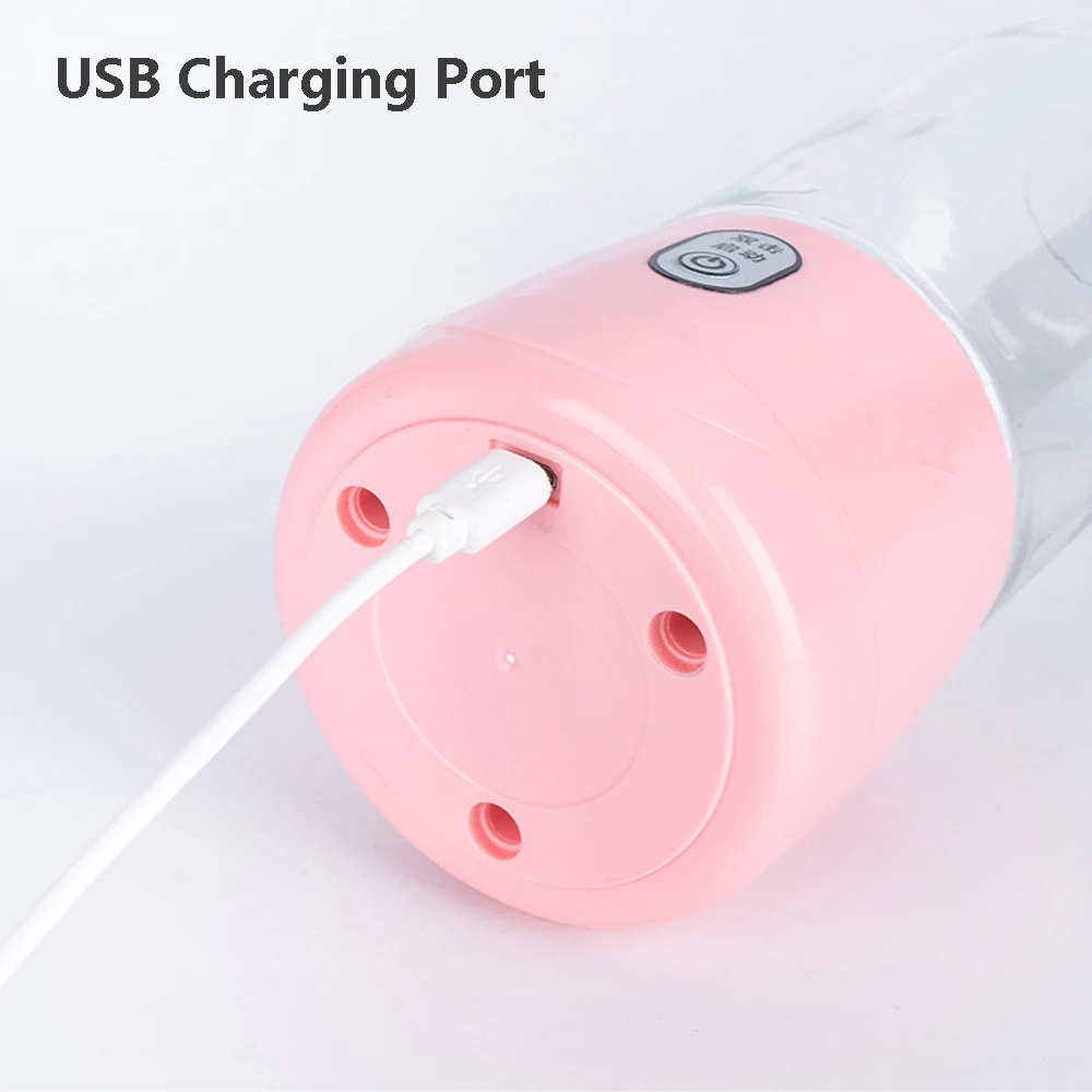 

Electric Portable Blender USB Juicer Mixer Machine 300ml Hand-held Mini Food Smoothie Processor Fruit Squeezer Sealed Lid Cover