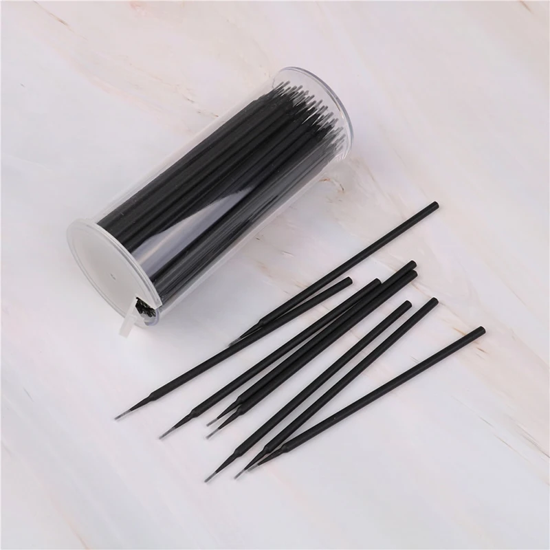 

100 Pcs Micro Brush Disposable Microbrush Applicators Eyelash Extensions Remove False Eyelashes Cotton Swab New