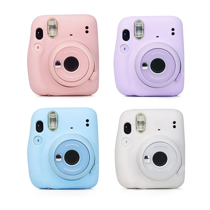 Силиконовый чехол для камеры Fujifilm Instax Mini11 Mini 11 защитный мягкий однотонный с
