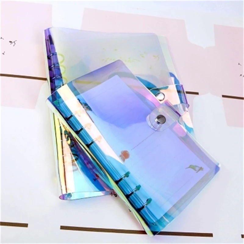 Kawaii PVC чехол для блокнота с листьями россыпью A5/A6 Радуга ручная книга DIY