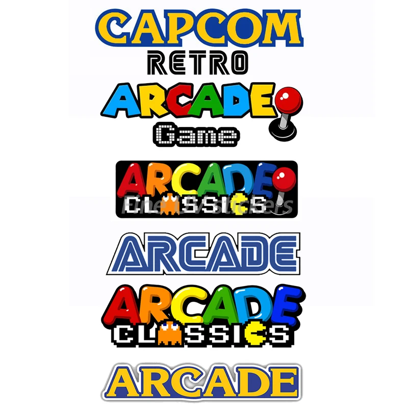 

Game Console Die-cut Drawing Stickers Classic Game Alphabet Arcade PVC Decals Suitable for Game Console Laptop Helmets