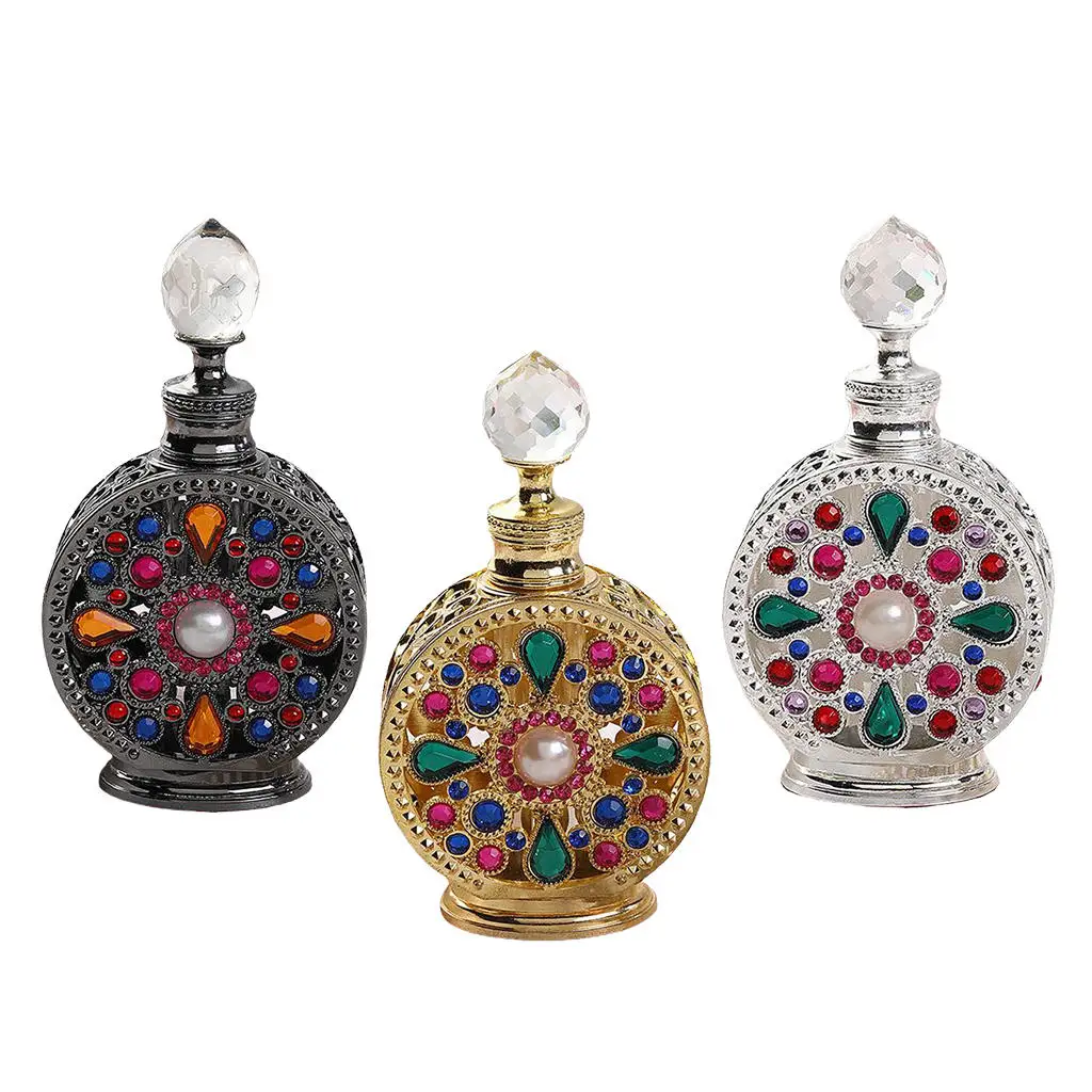 

Пустая стеклянная и металлическая бутылочка для духов, 0,5 унции (15 мл), для ароматерапии «сделай сам», эфирные масла