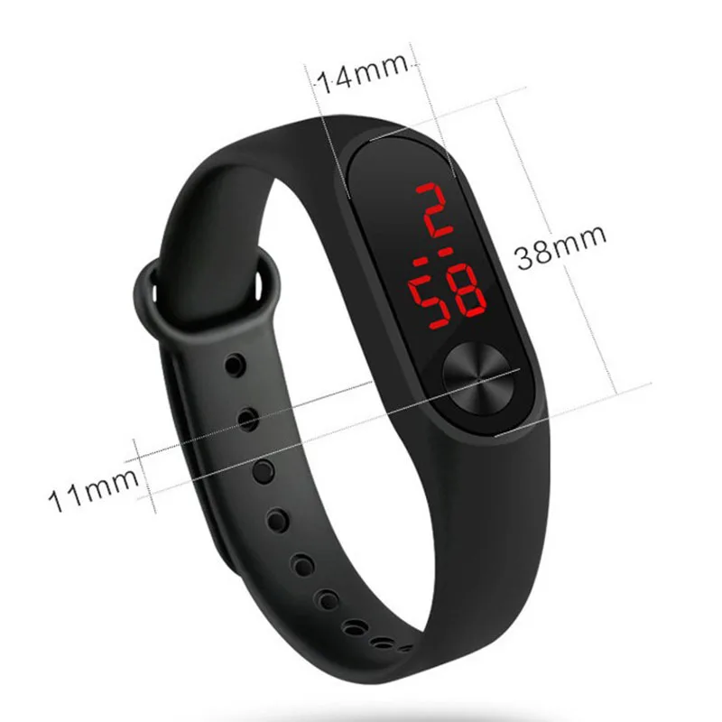 

2021 New Arrival Unisex Digital Watch for Women Silicone Belt Led Screen Sport Electronic Bracelet Smart Watch Relog Mujer