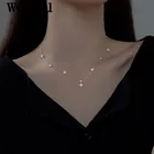 Ожерелье женское из серебра 925 пробы с фианитом