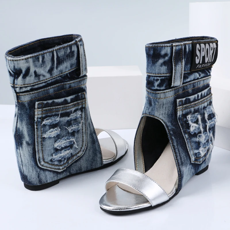 Летняя ковбойская обувь женские босоножки из козьей кожи на высоком каблуке