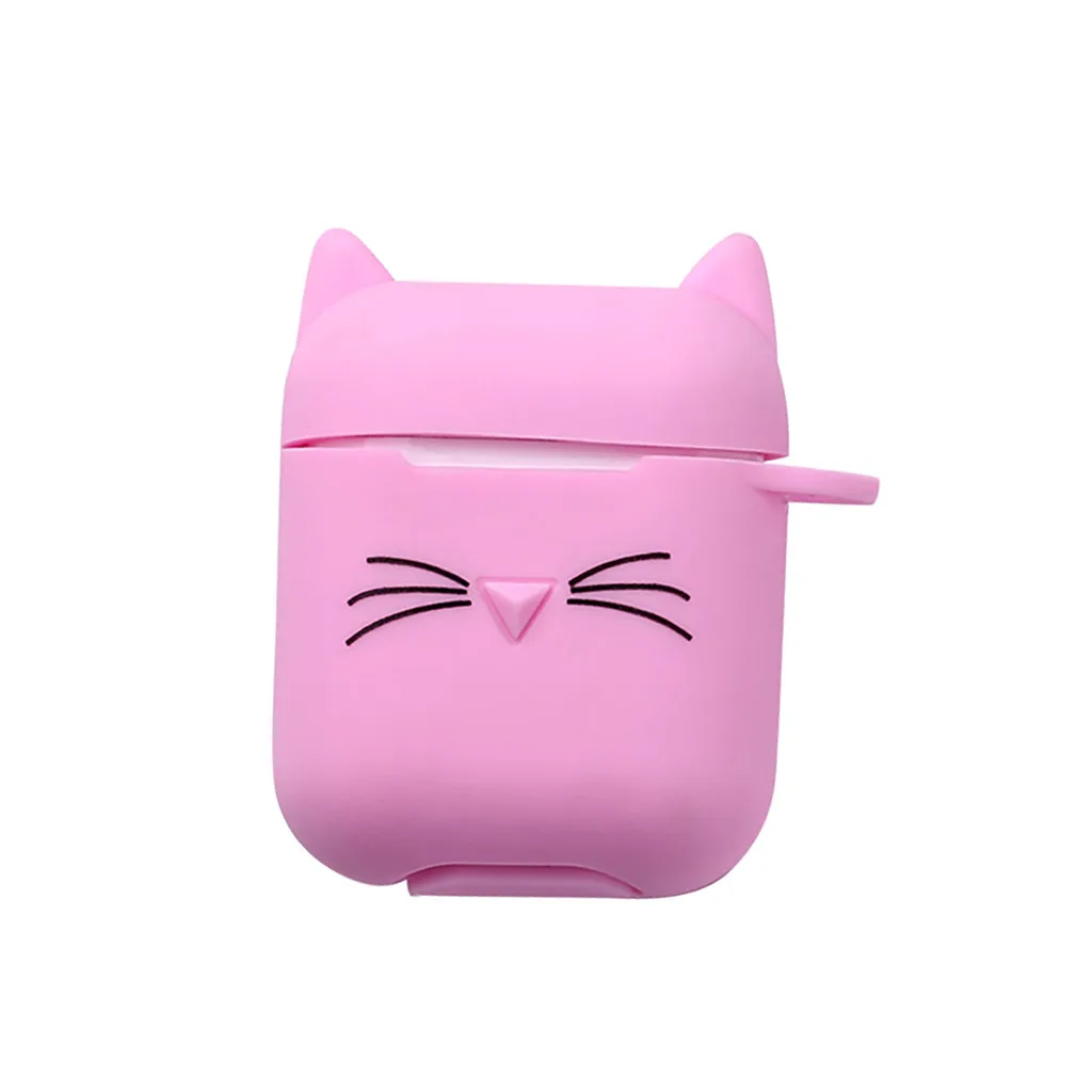Милые 3D забавные наушники с изображением кота бороды коробка для хранения мягкий