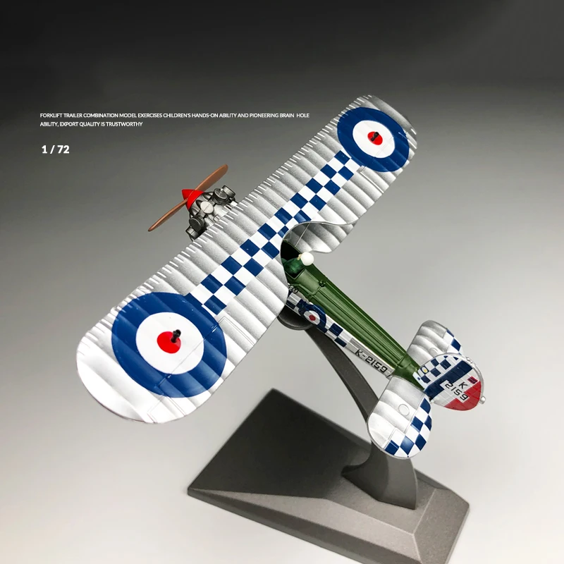 

1:72 Britain Bristoll Bulldog Biplane Alloy Aircraft WW2 Die Casting Diorama Finished Product Model Miniature Children Toys Kit