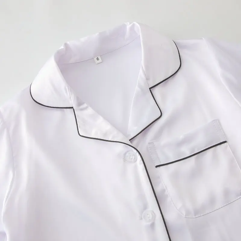 Custom Flower Girl Children Pajamas Suit Kids Silk Satin Pajamas Set Sleepwear Girls Kid Short Sleeve Pyjamas Set sleepwear