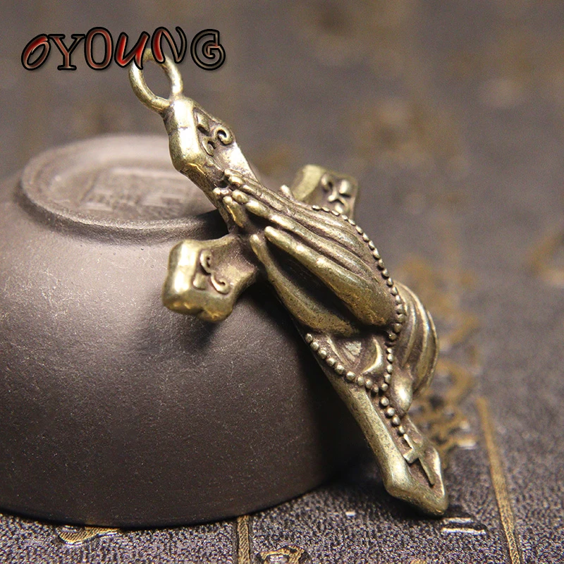 Винтажная медная подвеска в виде креста бергамота для брелока ожерелье ручной