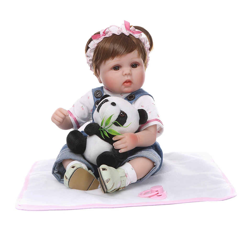 

16Inch Silicone PP Cotton Body Newborn Baby Doll Lifelike Baby Children Gift