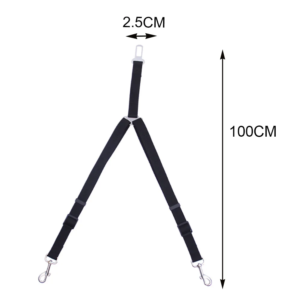 Двойной регулируемый ремень безопасности для собак и автомобилей поводок