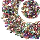 Блестки из дробленого стекла для смолы, шикарные Блестки для ногтей