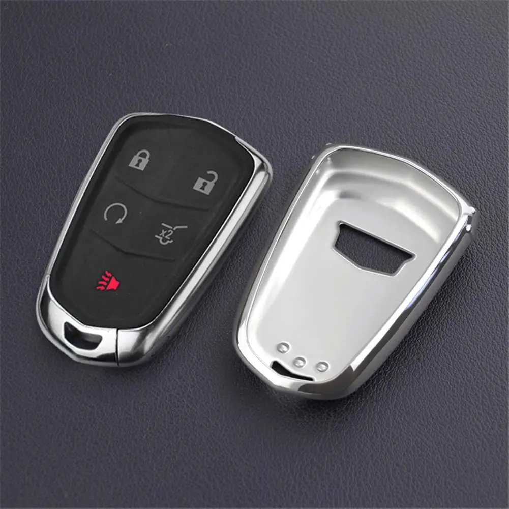 Car Key Shell Remote Control Bag Protective Cover With Chain For Cadillac ATS/ATS-V/CTS/CTS-V/CT6/XTS/XT4/XT5/Escalade | Автомобили и