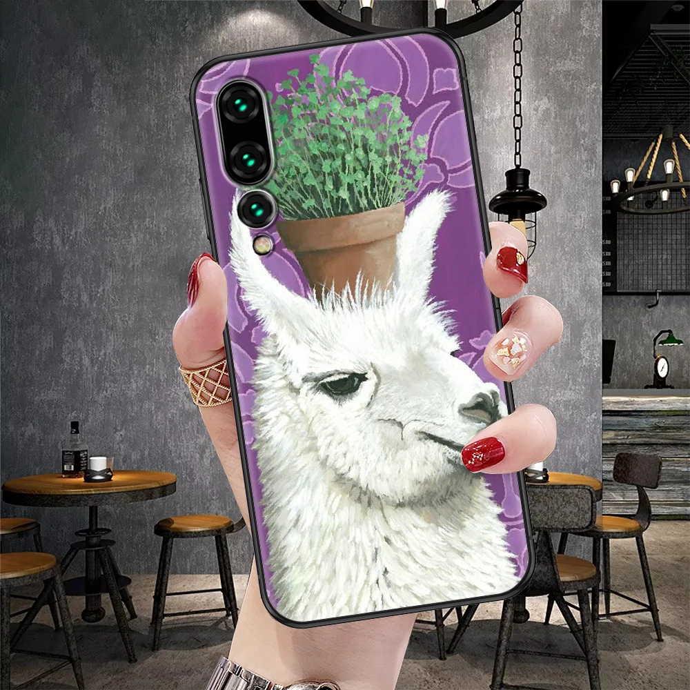 Чехол-бампер с ламой и альпаками для Huawei P Mate P10 P20 P30 P40 10 20 Smart Z Pro Lite | Мобильные