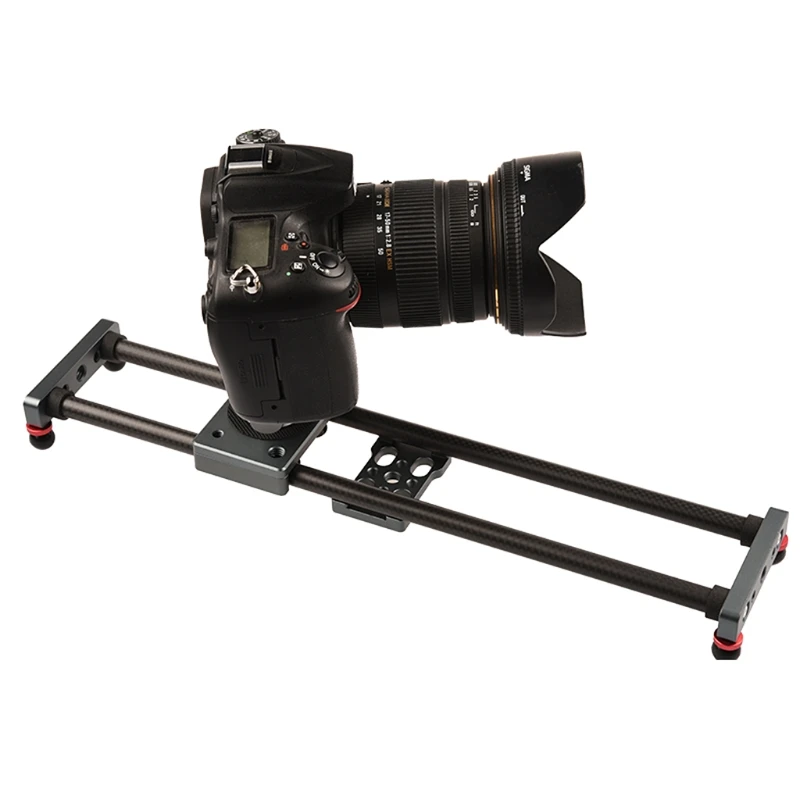 

16 Inch/40cm Mini Table Top Video Camera Slider Carbon Fiber Rail Rods Up to 11