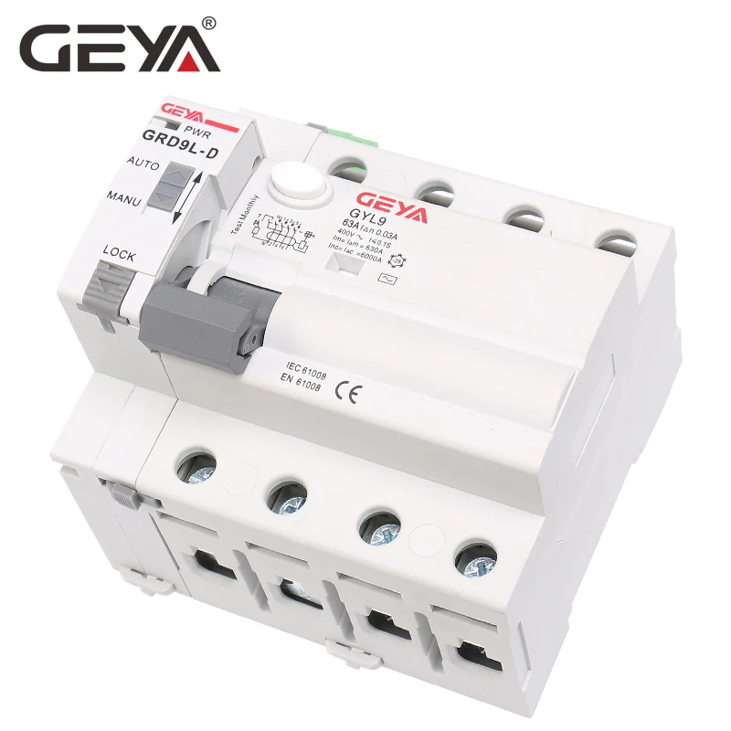 GEYA GRD9L C/D автоматический выключатель дистанционного управления 4P 40A 63А 30мА 100мА