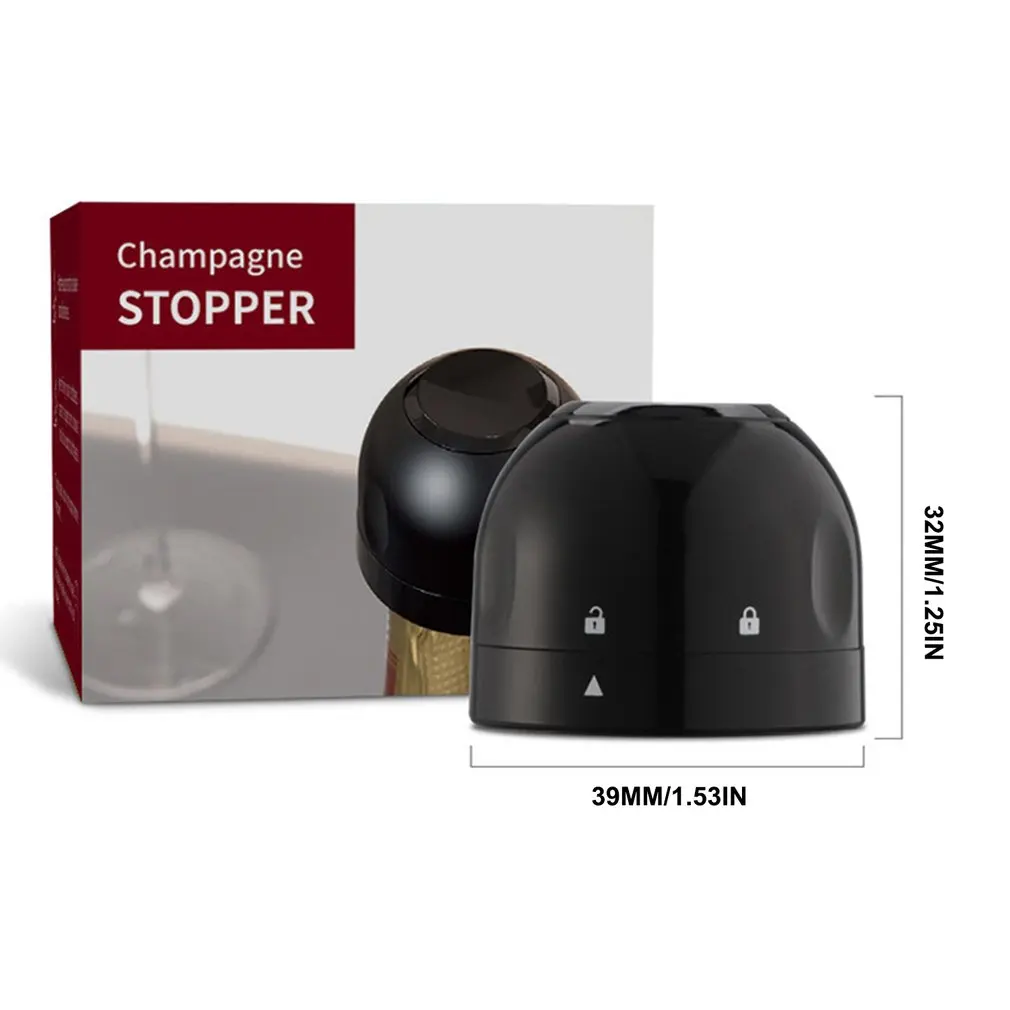 

ABS Vacuum Red Wine Bottle Cap Plug Champagne Plug Red Wine Bottle Cap Stopper With Rotary Lock Design